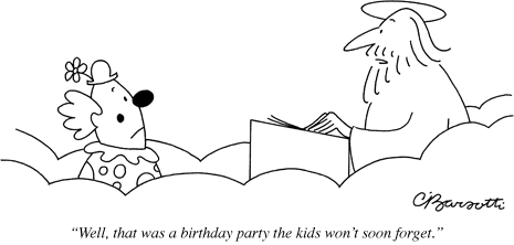 Clown cartoon in the New Yorker