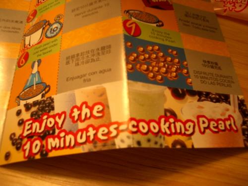 "Enjoy the 10 minutes-cooking pearls"